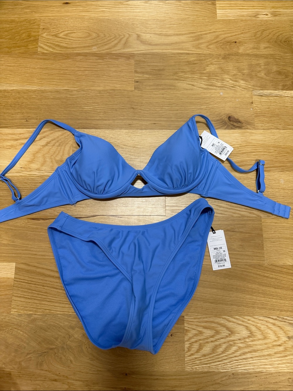 Shade & Shore Periwinkle Blue Underwire Bikini Set